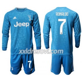 Juventus Ronaldo 7 Treći Dječji Komplet Dresovi za Nogomet 2019-2020 Dugim Rukavima (+ kratke hlače)